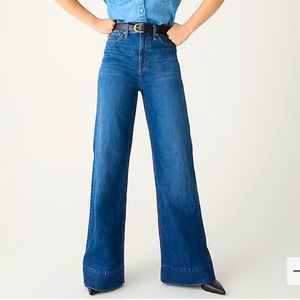 J Crew Wide Leg Denim Trouser NWT